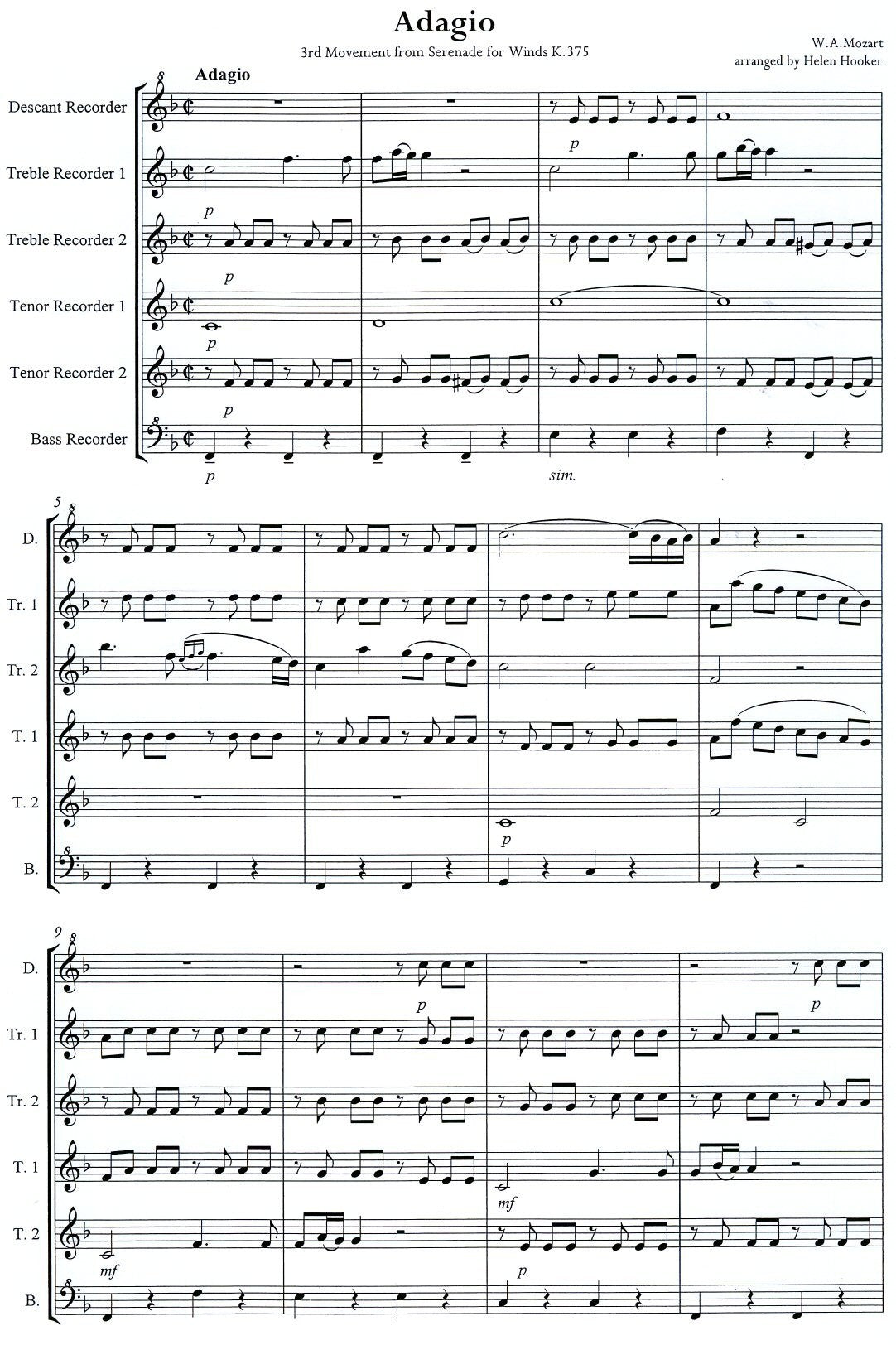 Adagio from Serenade for Winds K375