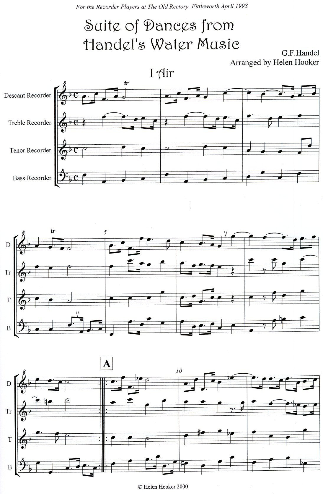 Suite of Dances from Water Music