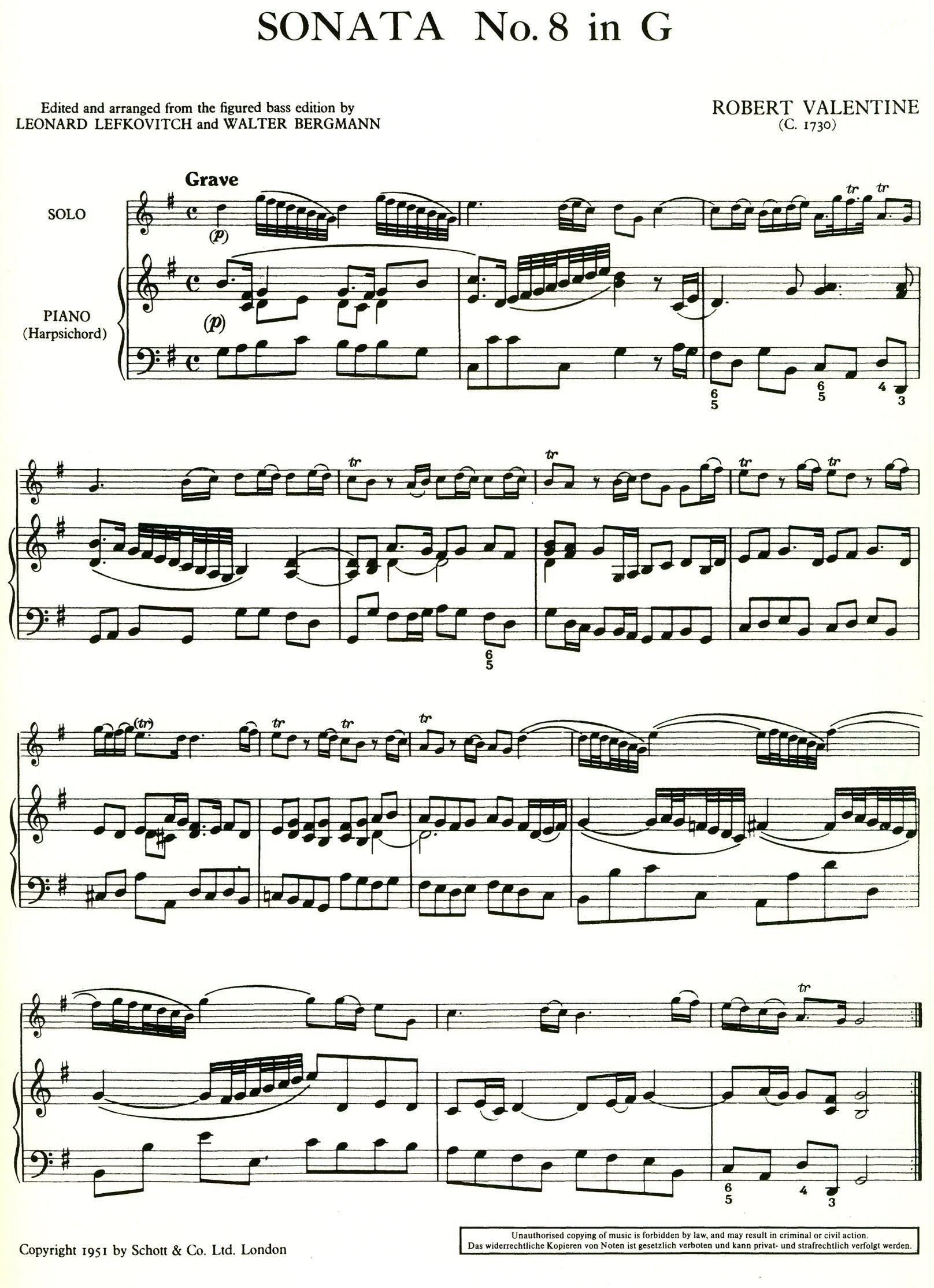 Sonata no 8 in G Major