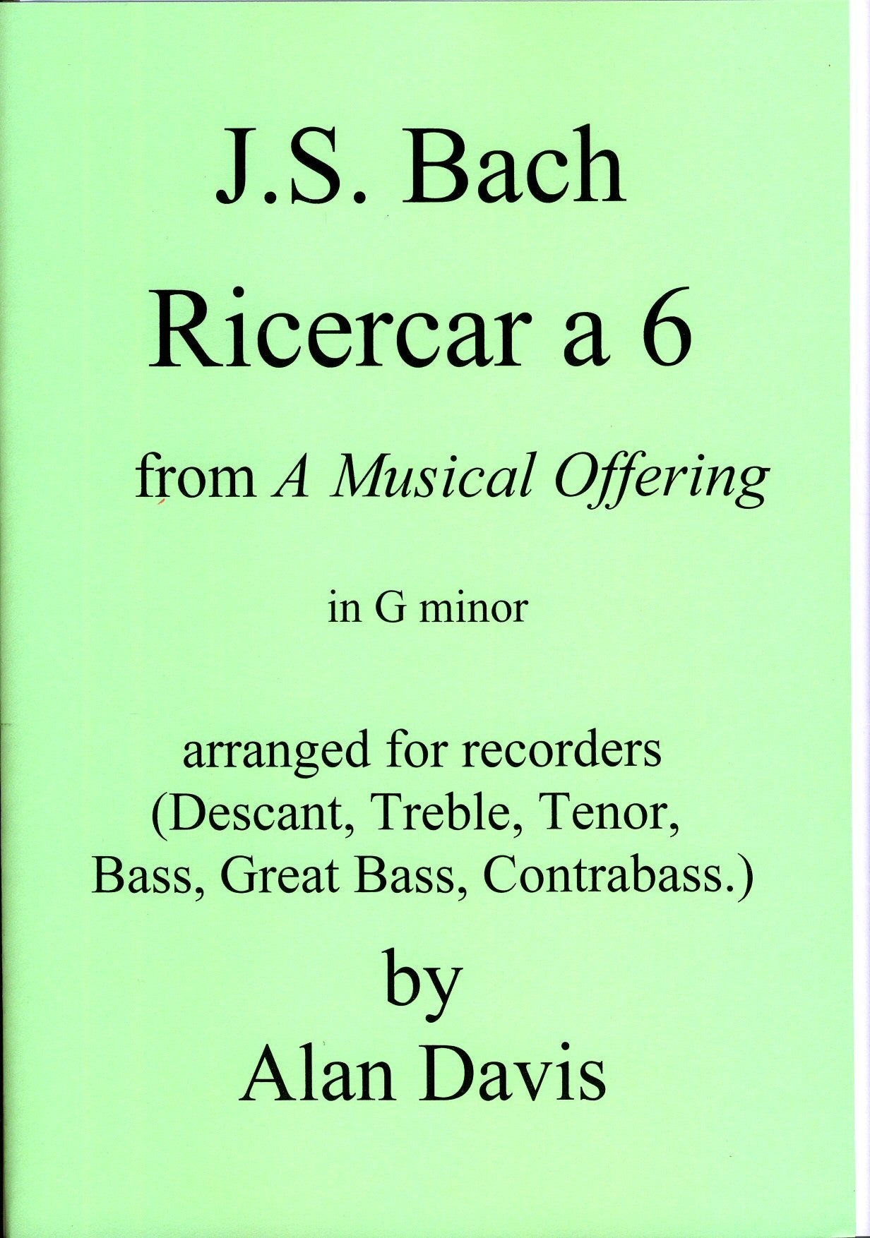 Ricercar a 6 in g minor BWV1079
