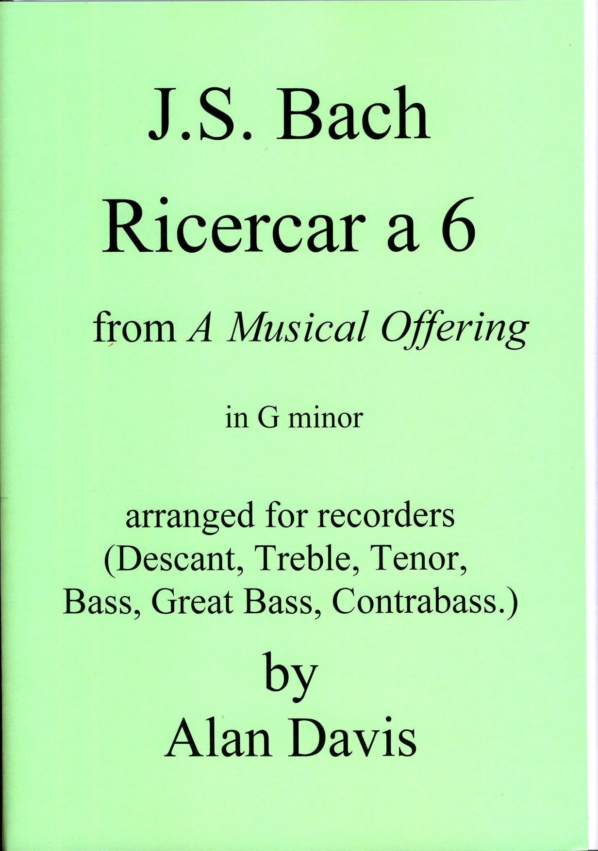Ricercar a 6 in g minor BWV1079