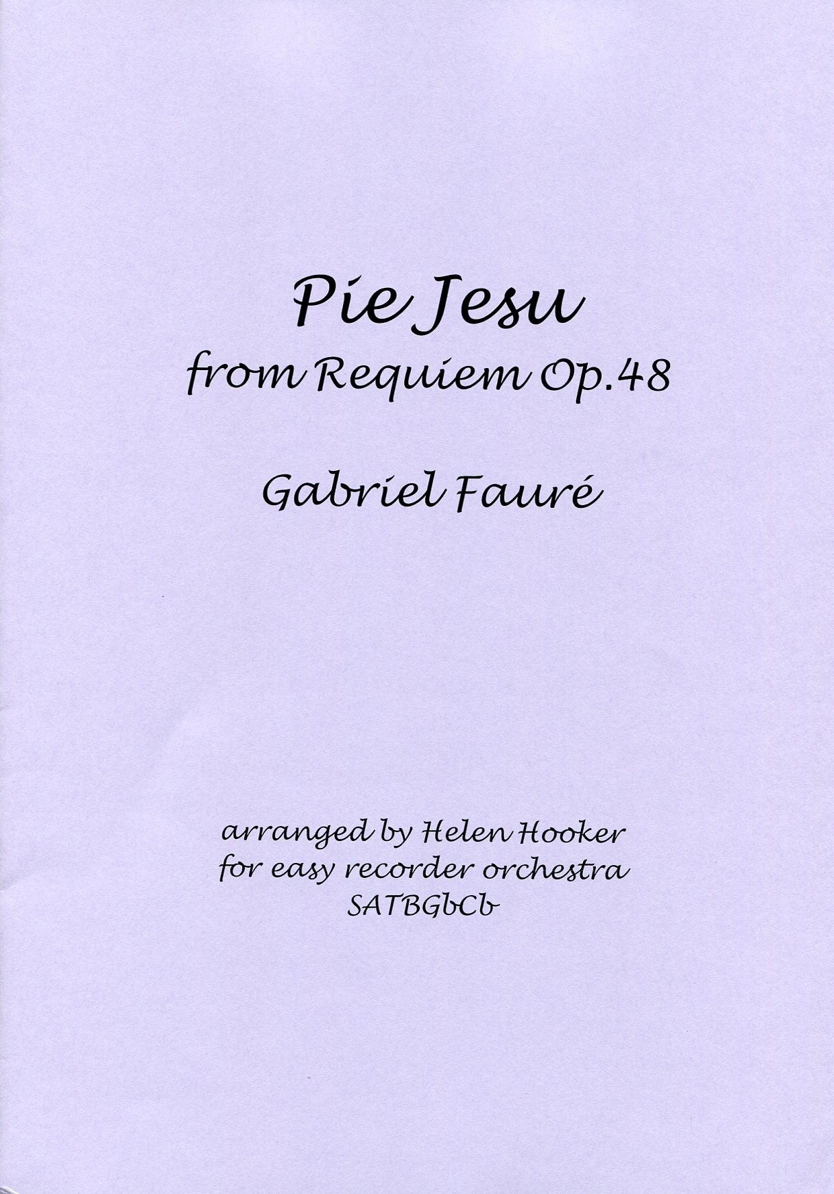 Pie Jesu from Requiem Op 48