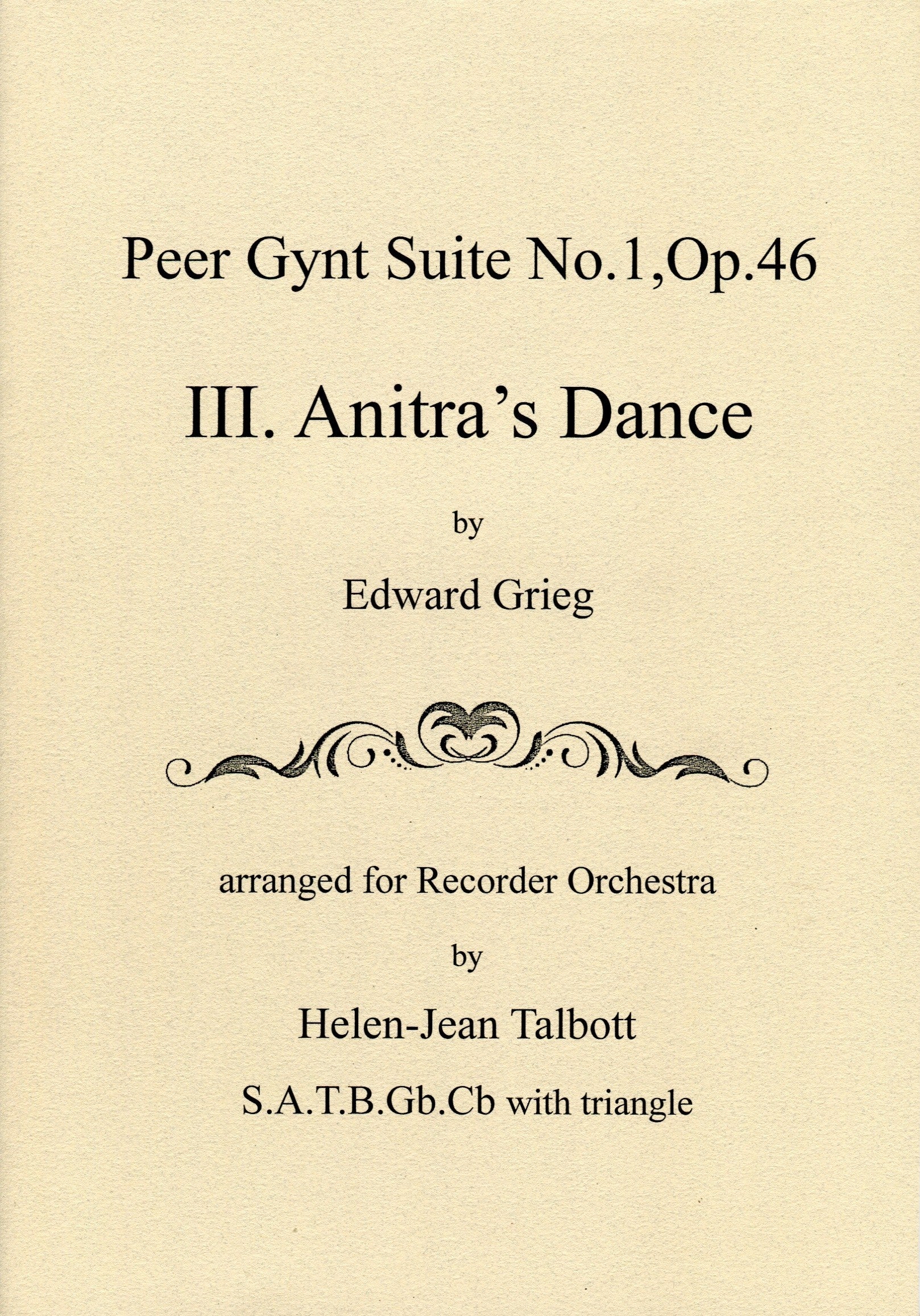 Peer Gynt Suite No 1, Op 46 III Anitra's Dance