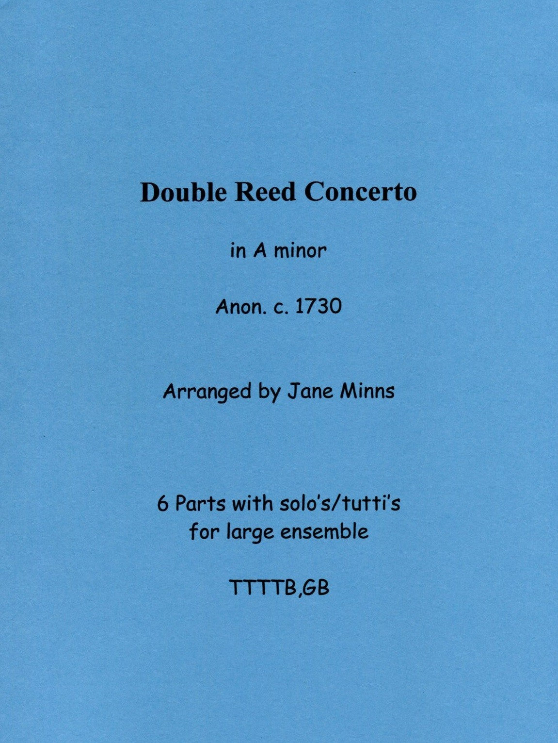 Double Reed Concerto in a minor