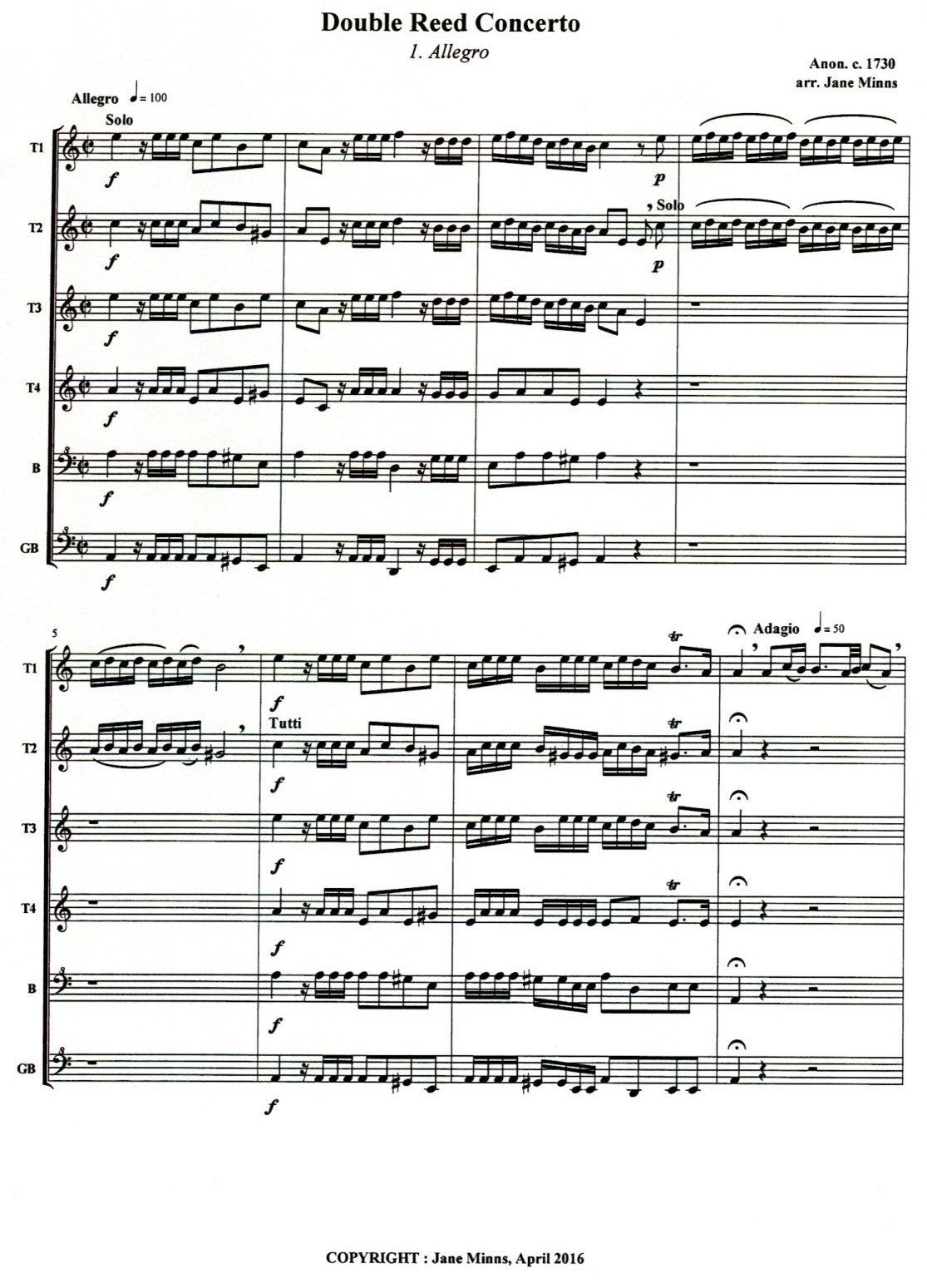 Double Reed Concerto in a minor