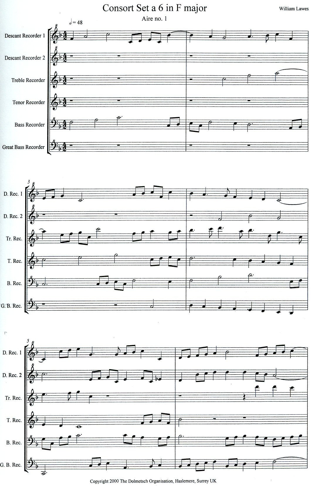 Consort Set a 6 in F Major