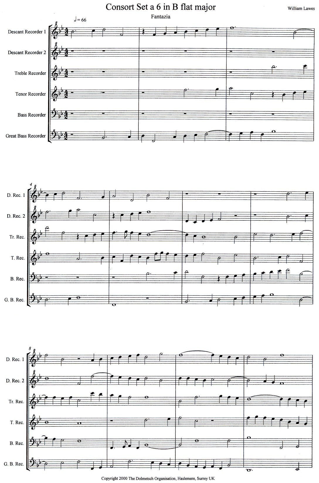 Consort Set a 6 in Bb Major