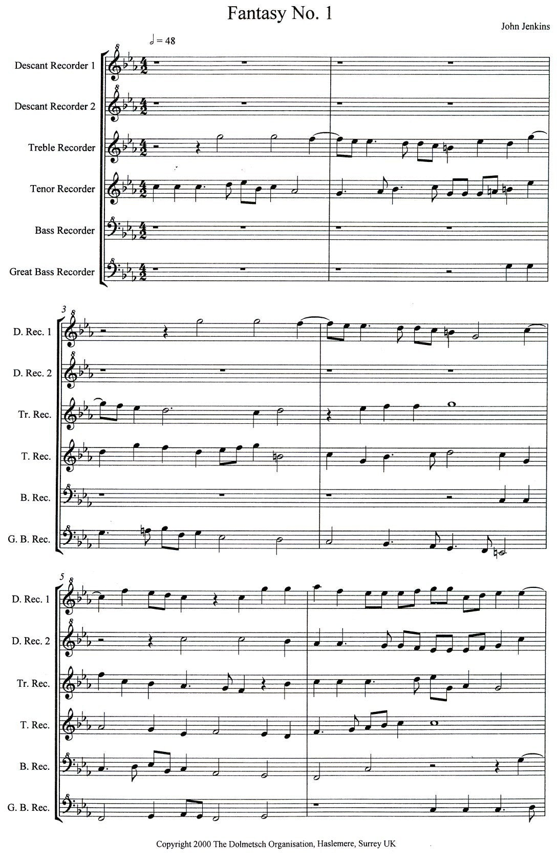 Fantasy No 1 in C minor