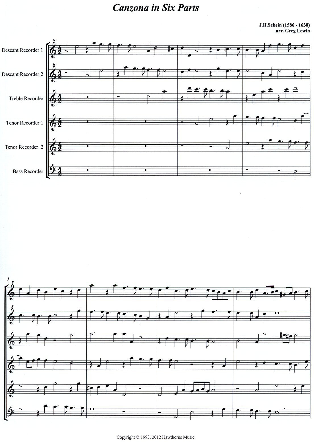 Six Part Canzon