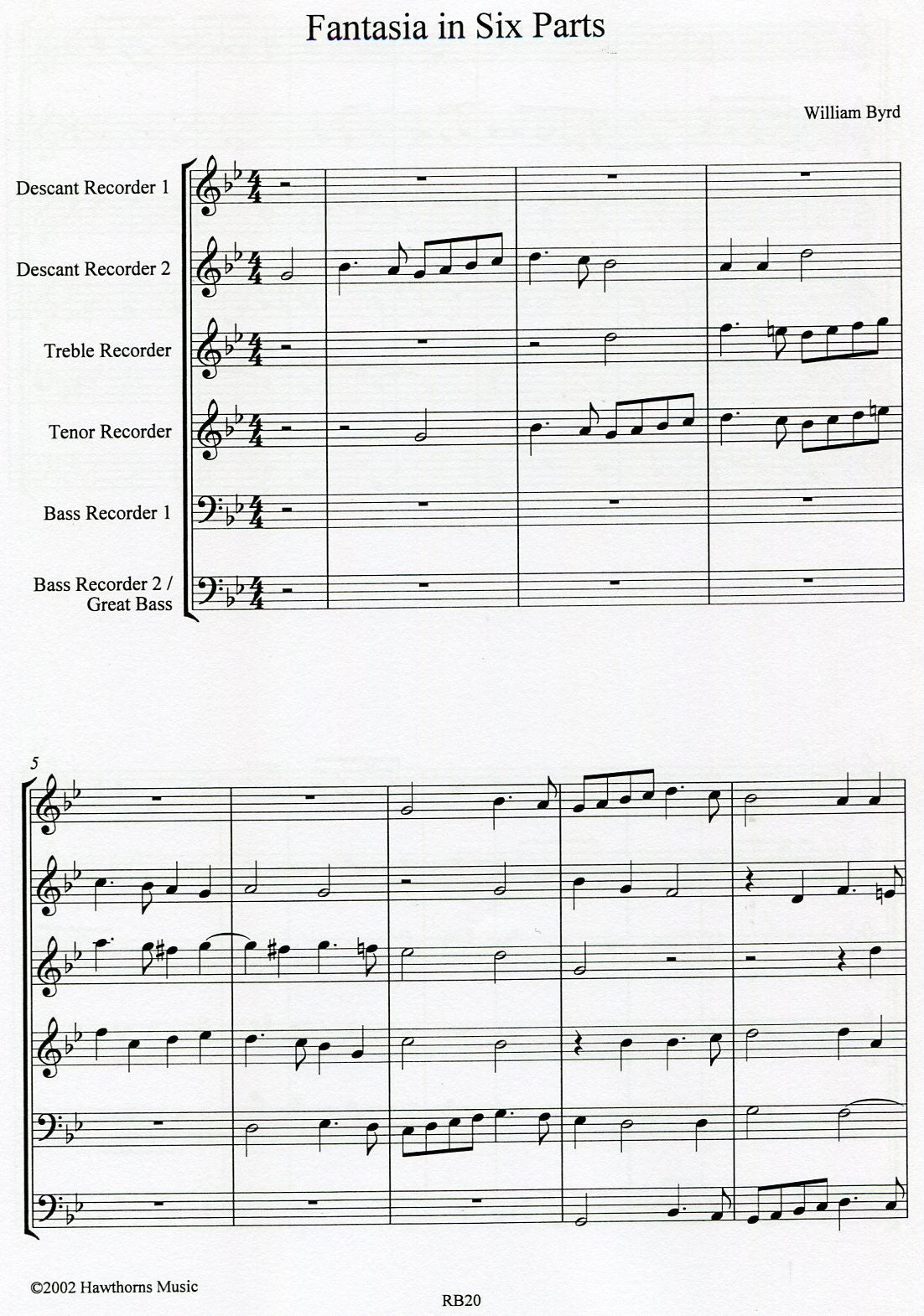 Fantasia in 6 parts