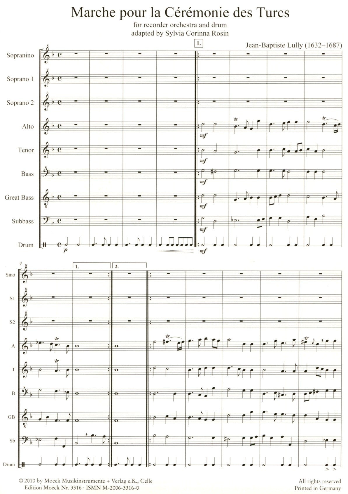 Marche pour la Ceremonie des Turcs