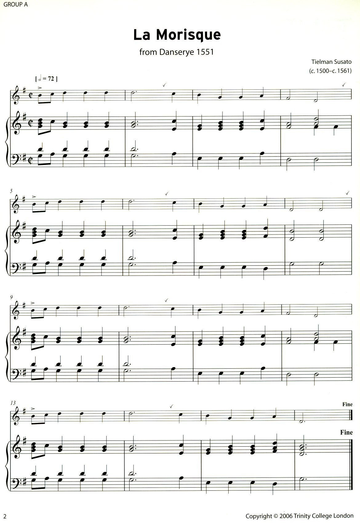 Descant Recorder Pieces for Trinity Guildhall examinations 2007-2011 Initial