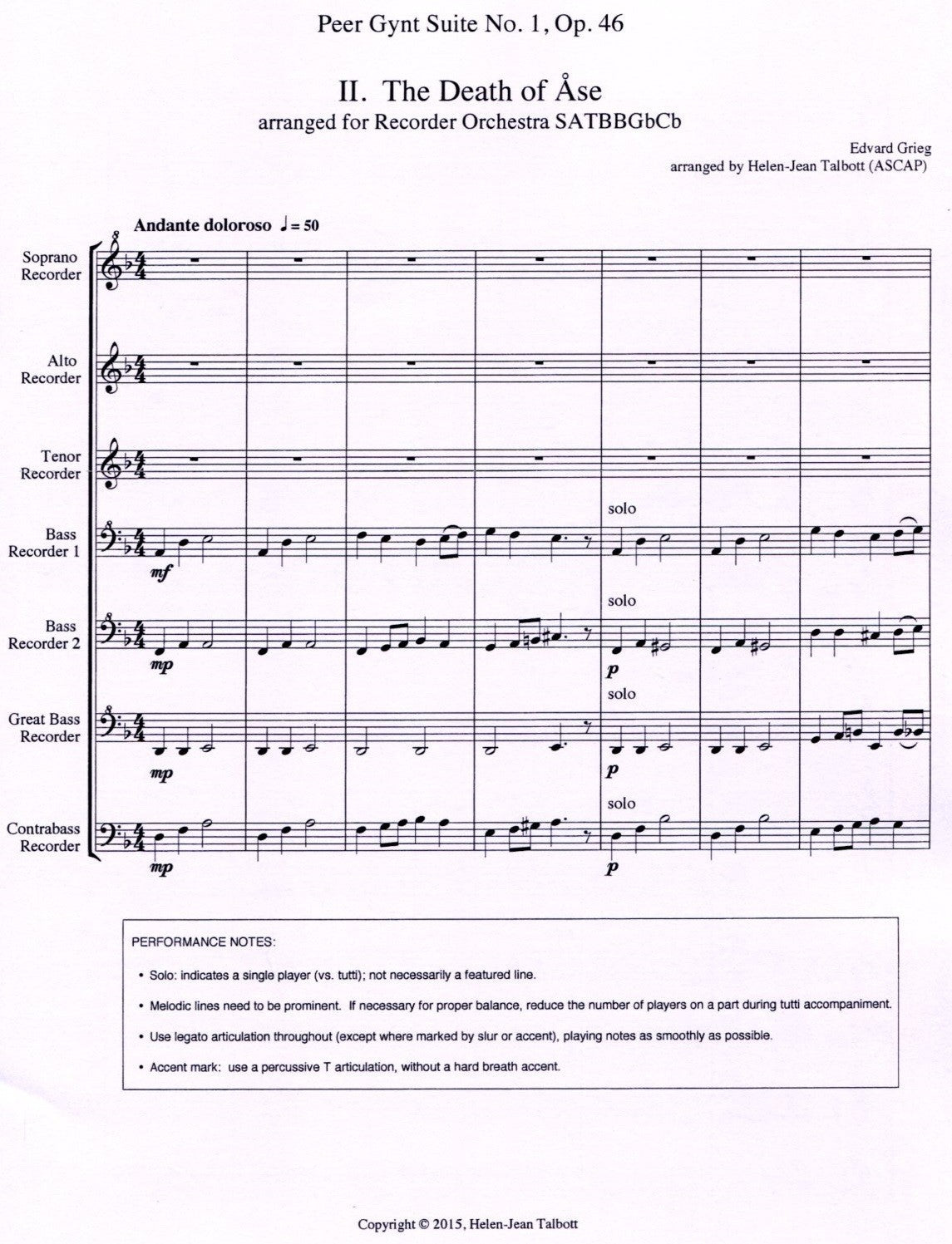 Peer Gynt Suite No 1, Op 46  II The Death of Ase
