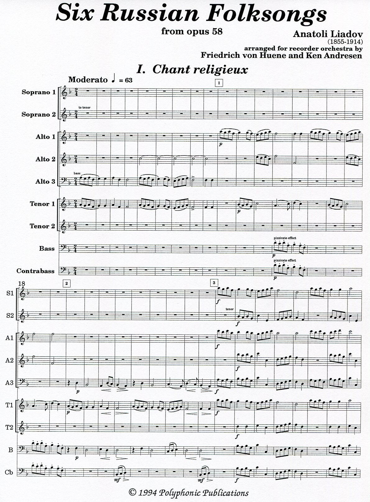Six Russian Folksongs