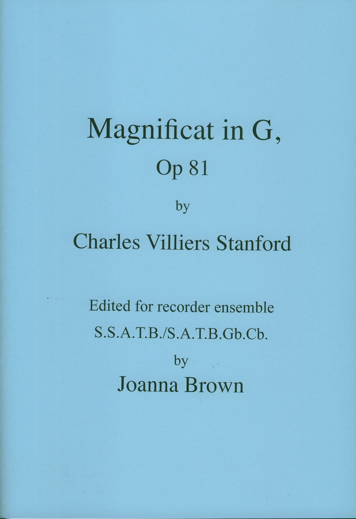 Magnificat in G, Op 81