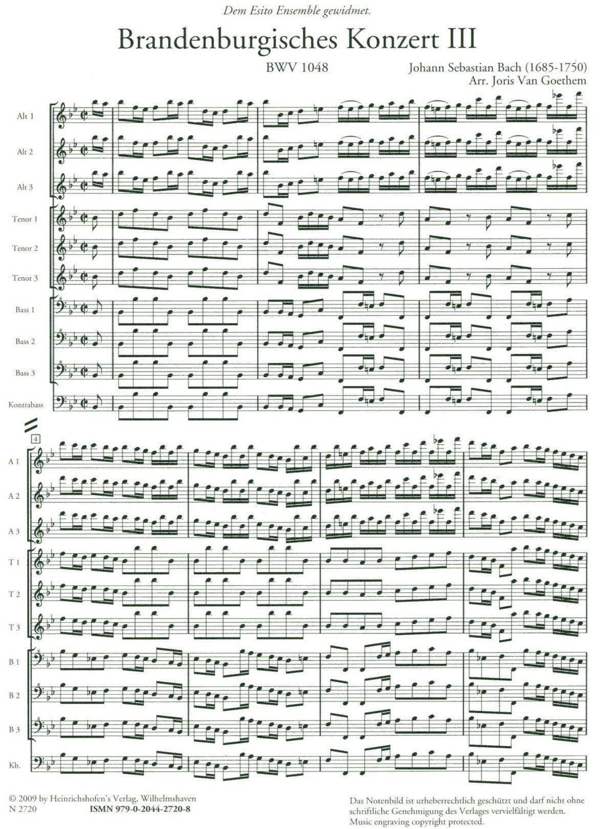 Brandenburg Concerto No 3, BWV1048  1st Movement