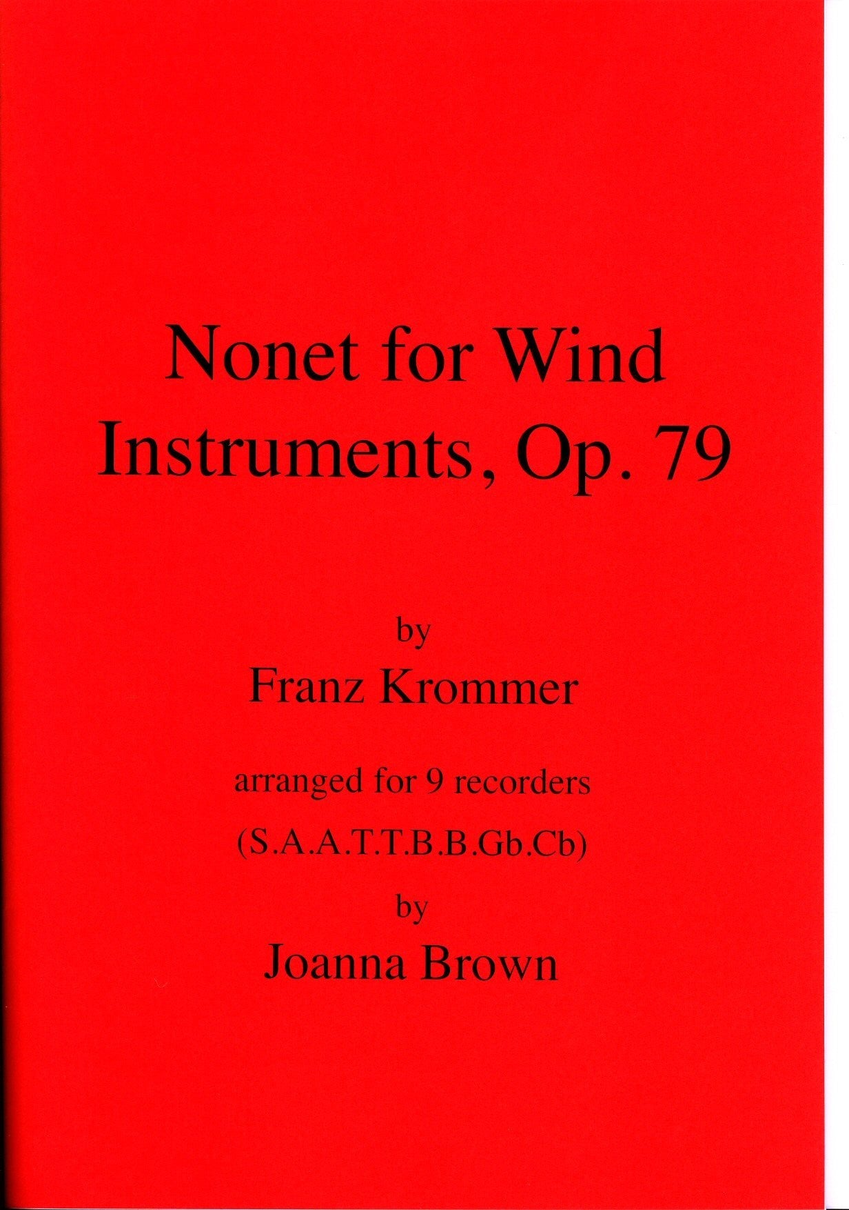 Nonet for Wind Instruments Op 79