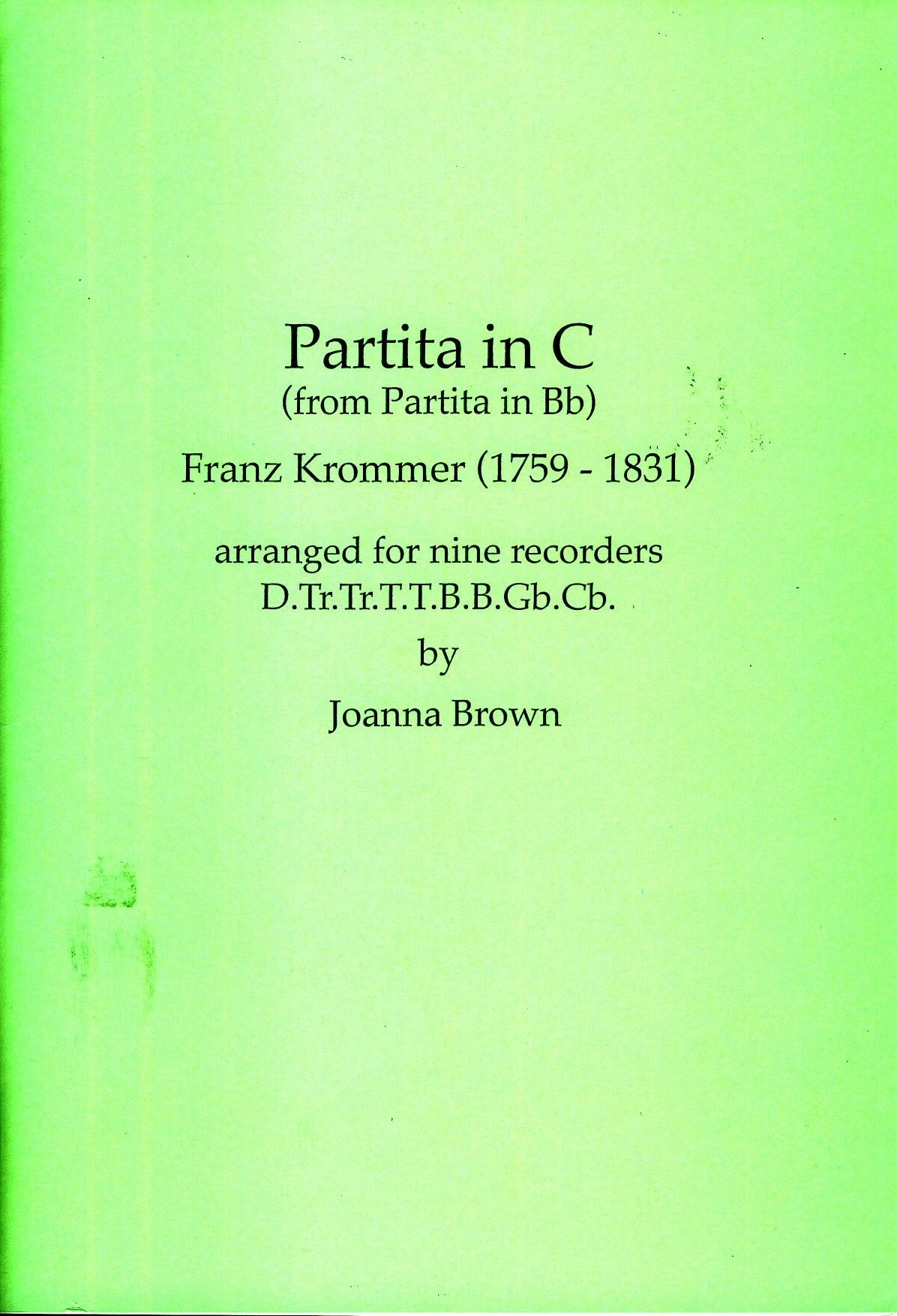 Partita in C (from Partita in Bb)