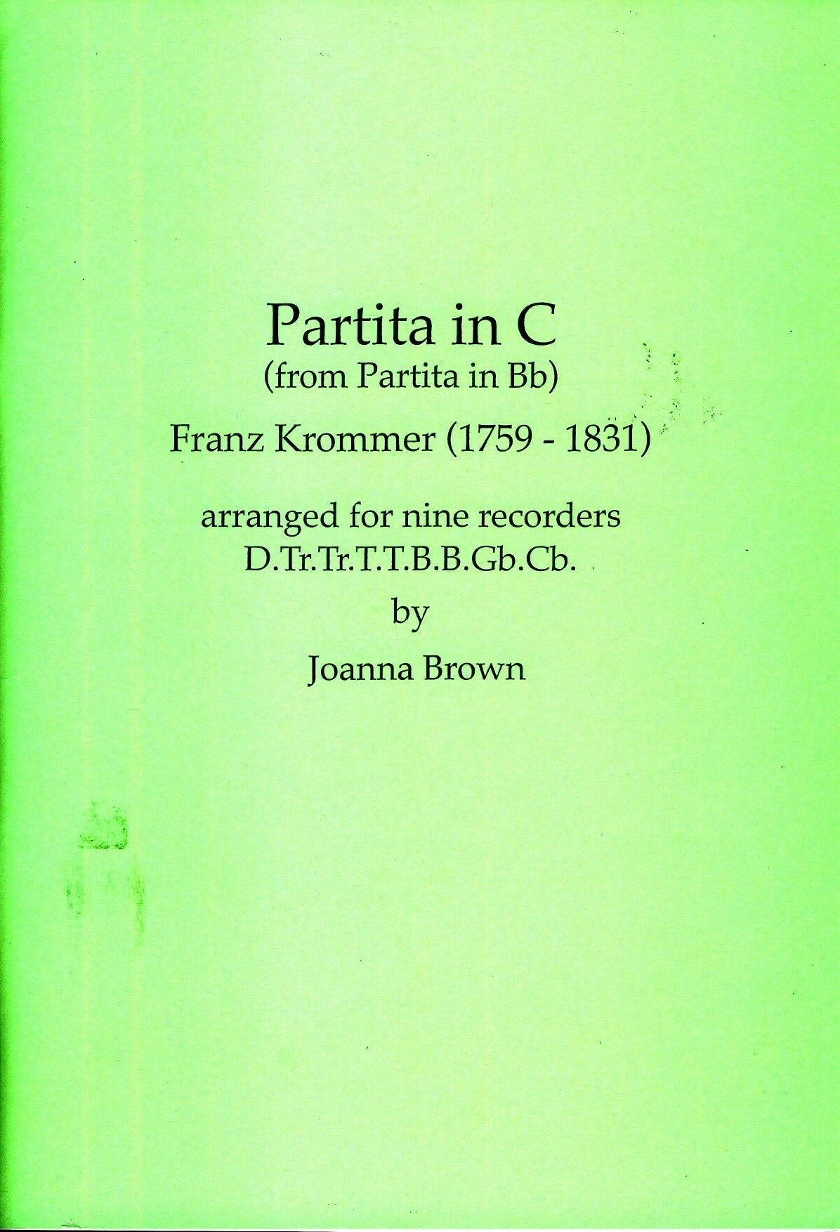Partita in C (from Partita in Bb)