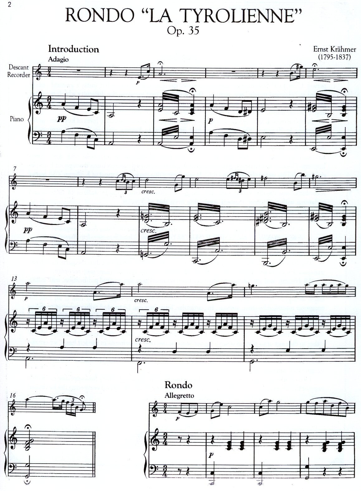 Rondo La Tyrolienne, Op 35