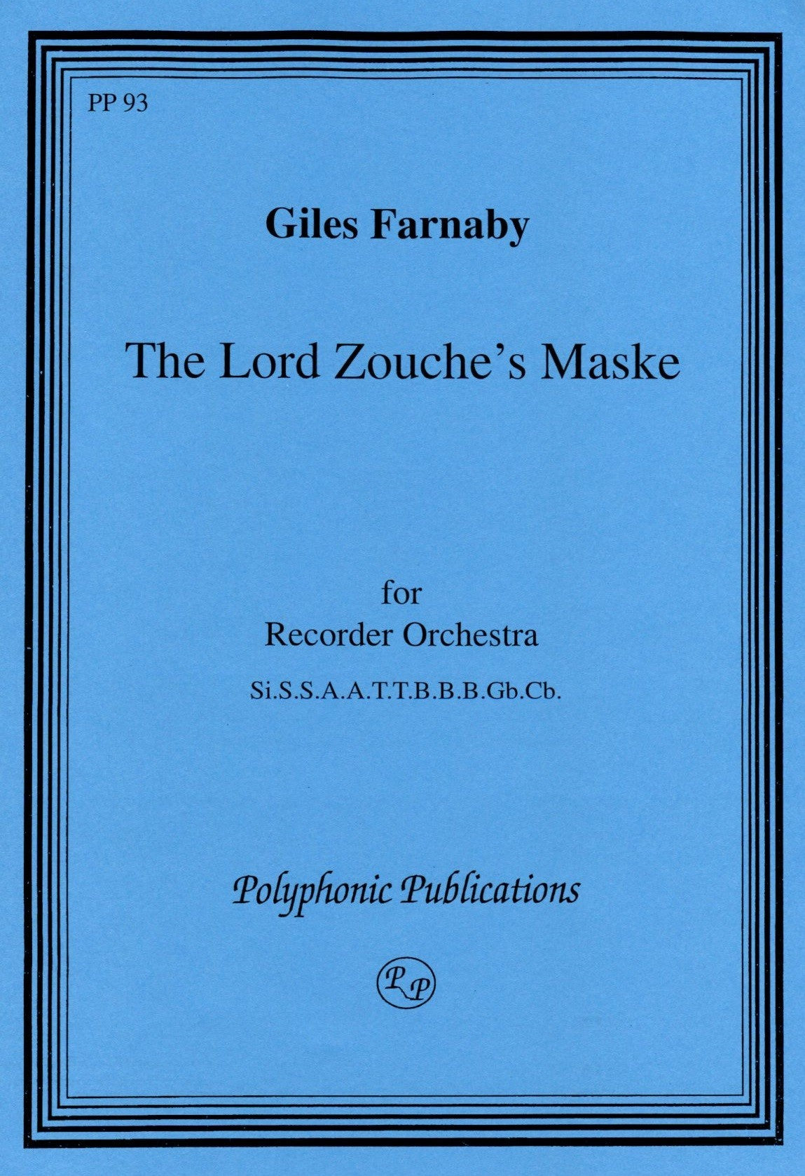 The Lord Zouche's Maske