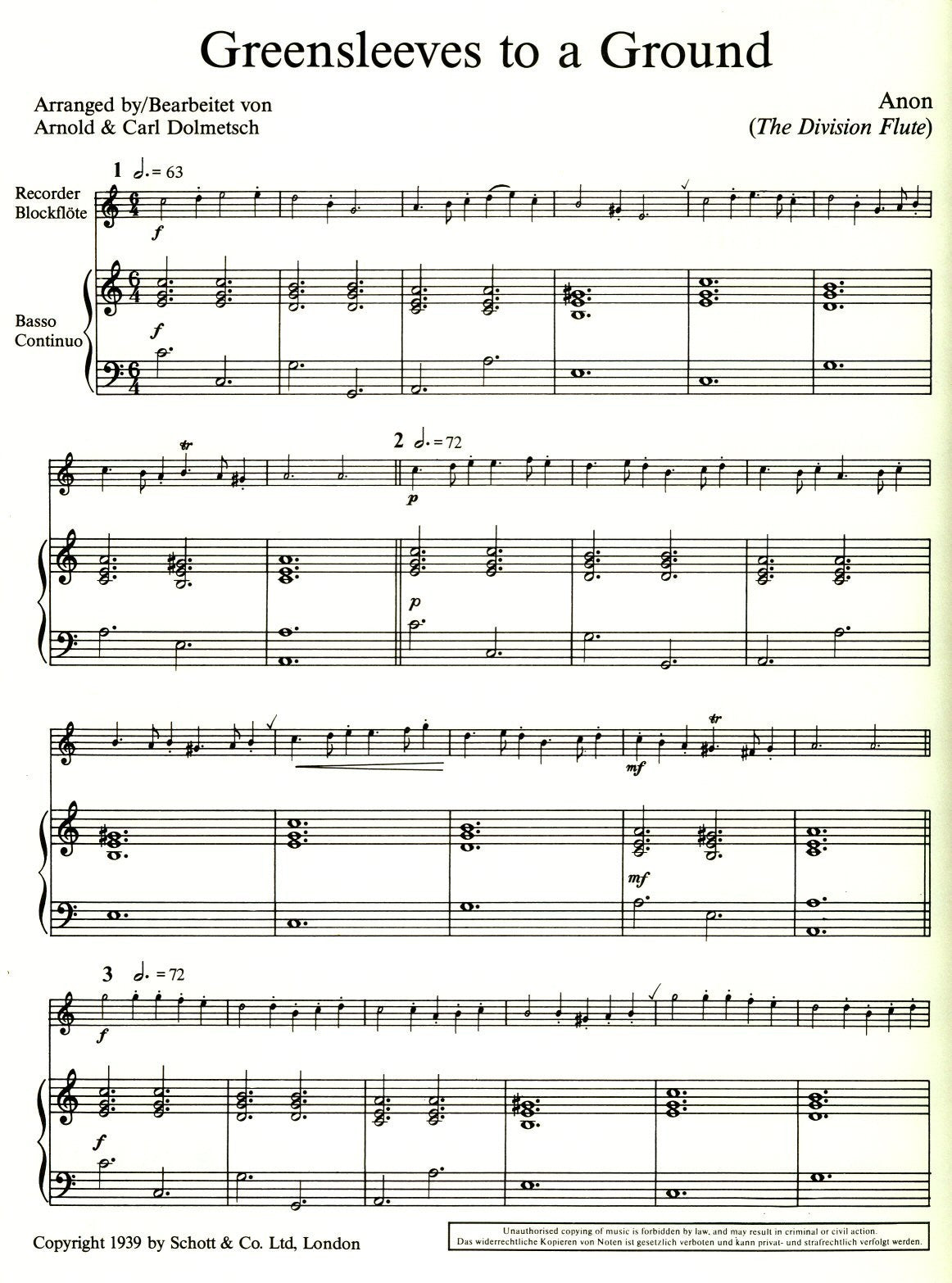 Greensleeves to a Ground