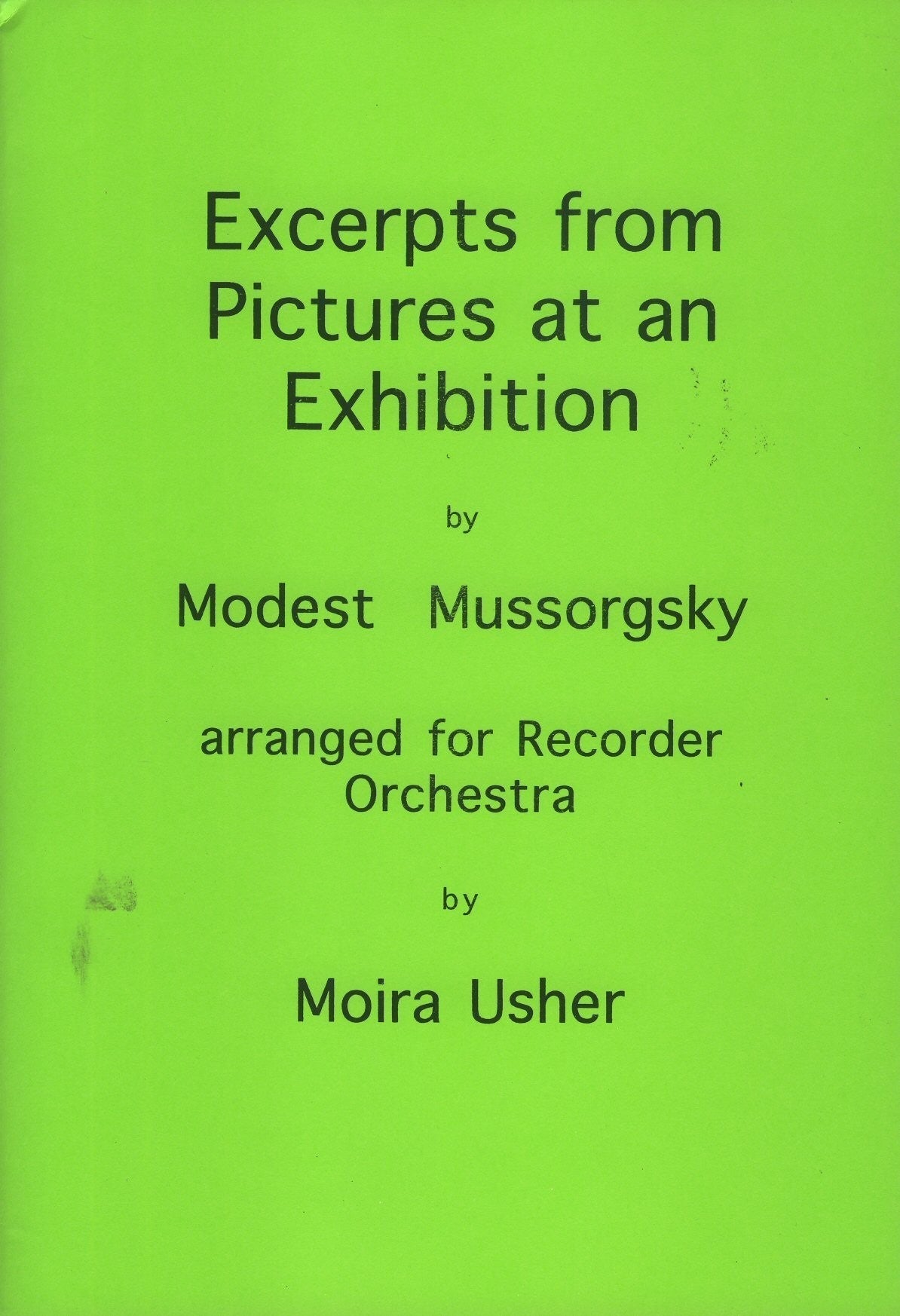 Excerpts from Pictures at an Exhibition