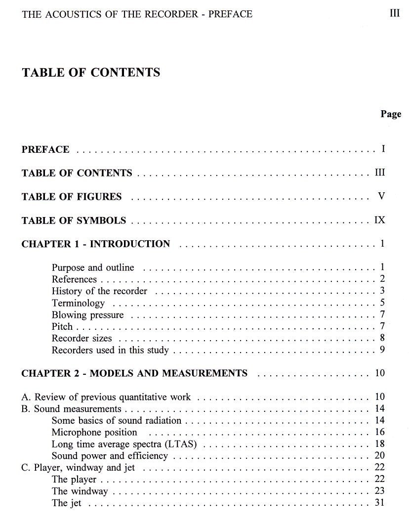The Acoustics of the Recorder