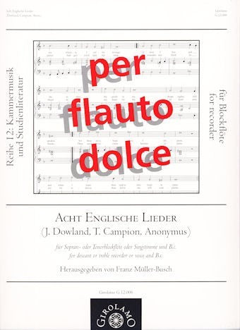 8 English Songs - Dowland, Campion, Anon