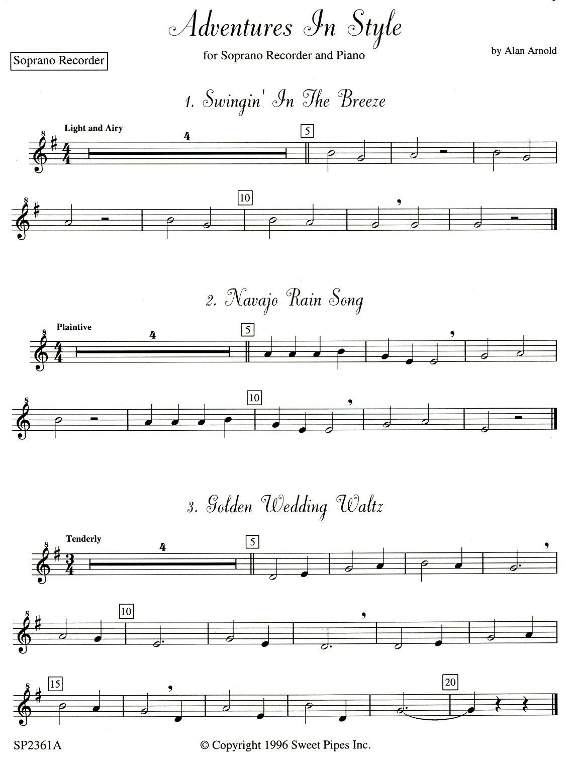 Adventures In Style: Ten easy add-a-note pieces from Baroque to Blues