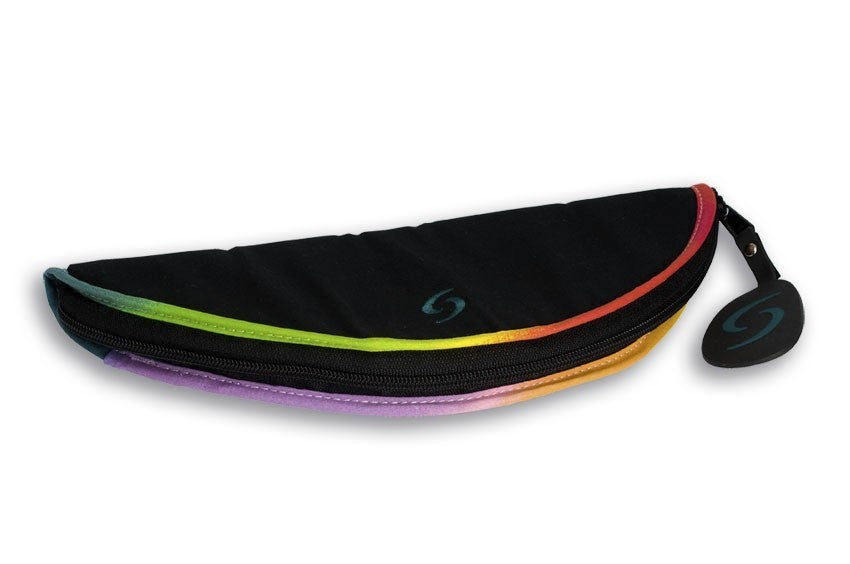 Descant Recorder Black Soft Case with Rainbow trim, two part