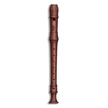 Decorative Recorder Brooch in Rosewood