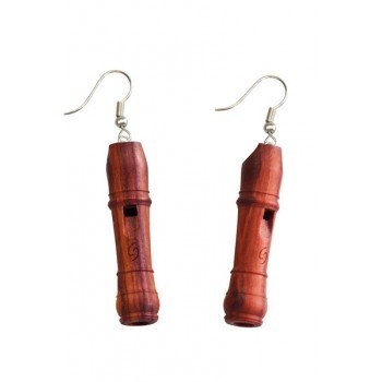 Miniature Recorder - Earrings - Tulipwood
