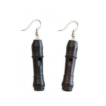 Miniature Recorder - Earrings - Grenadilla