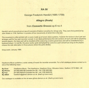 Allegro from Op. 6 no. 4