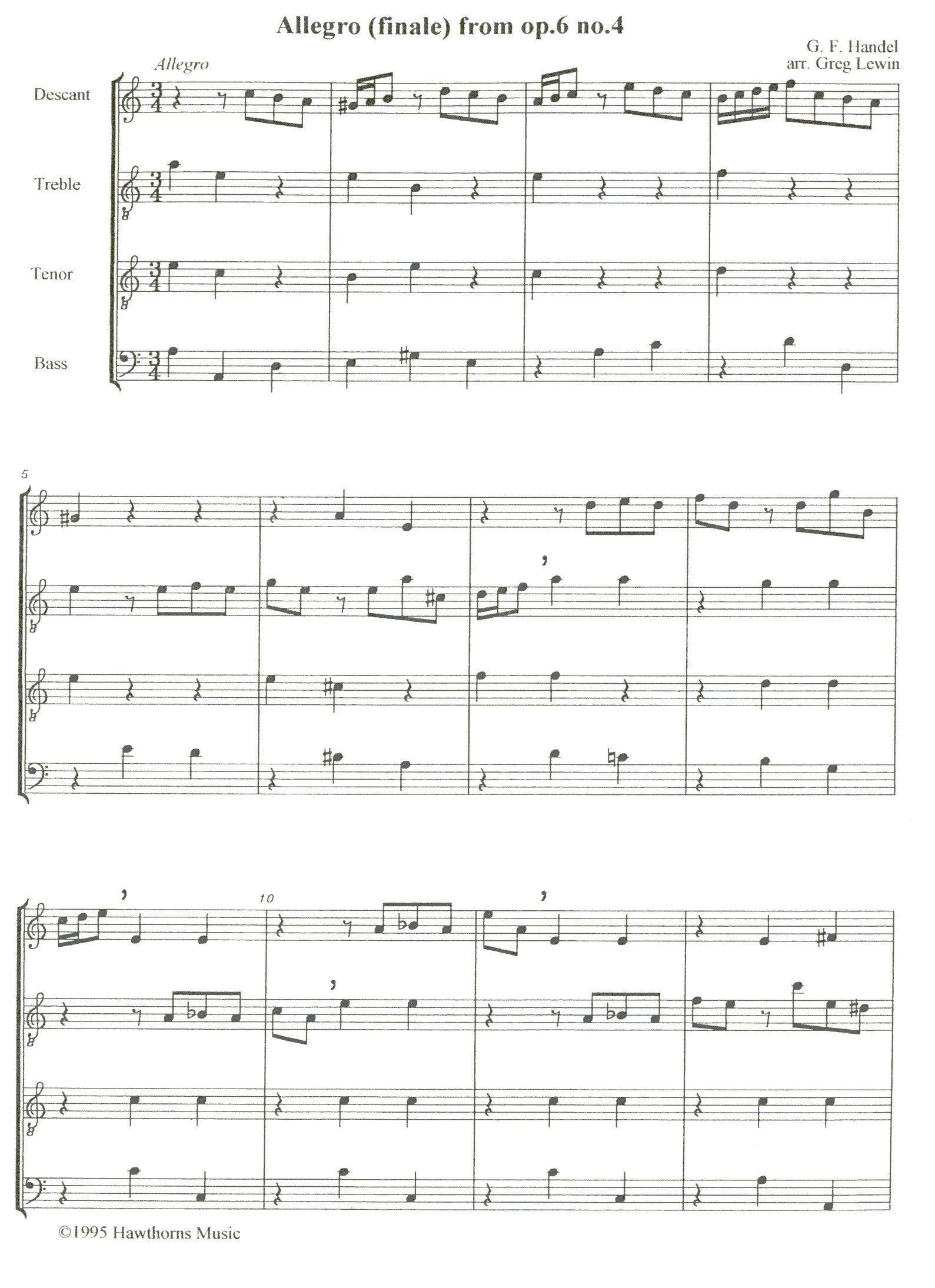 Allegro from Op. 6 no. 4