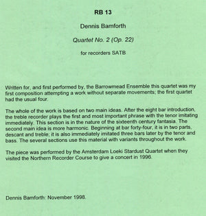 Quartet 2 Op. 22