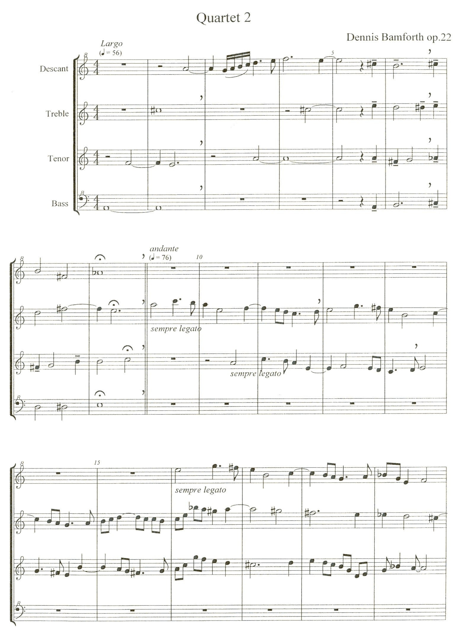 Quartet 2 Op. 22