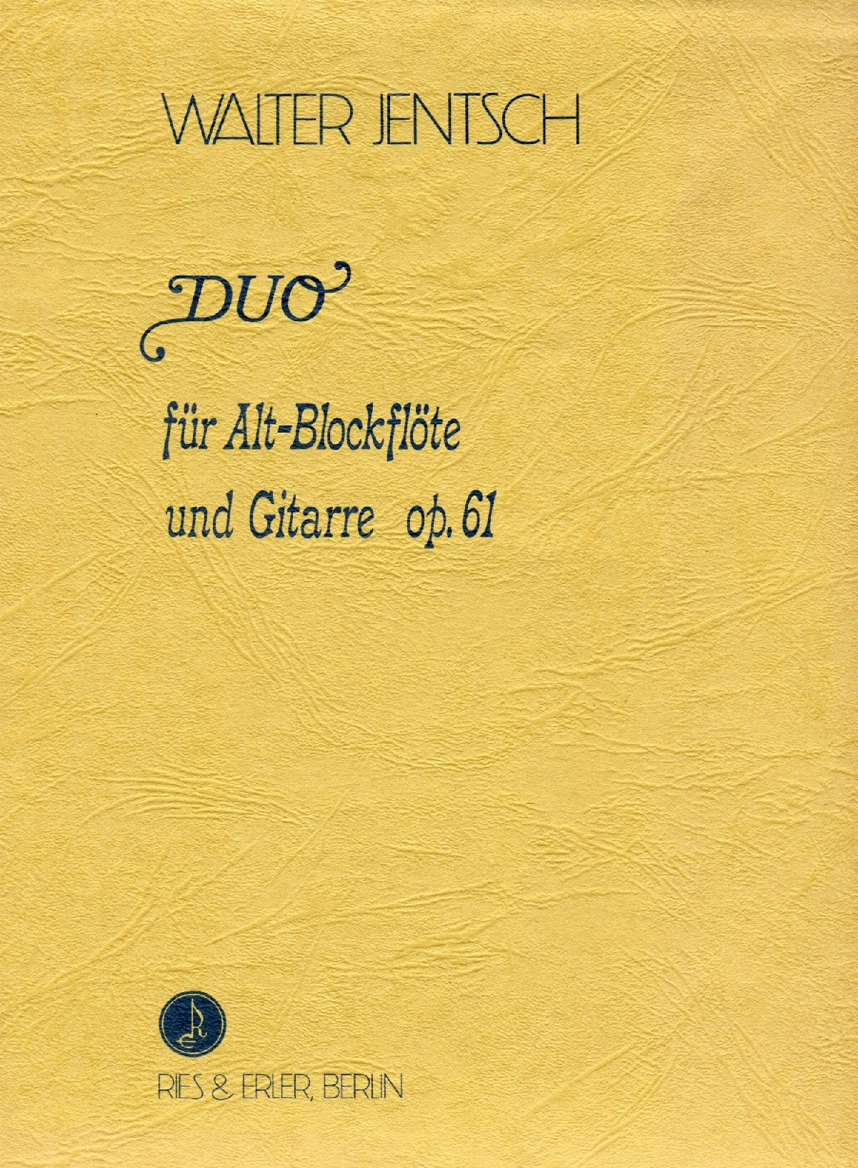 Duo for Treble Recorder and Guitar Op. 61
