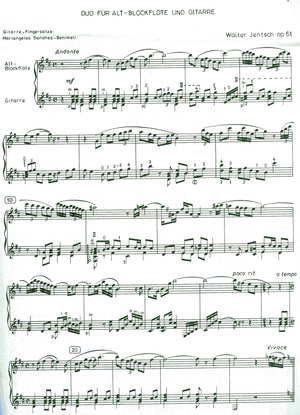 Duo for Treble Recorder and Guitar Op. 61