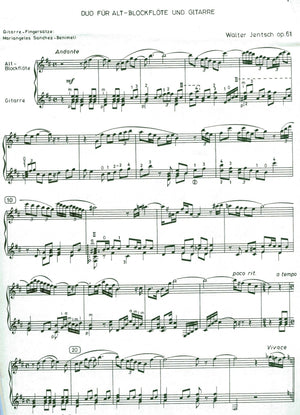Duo for Treble Recorder and Guitar Op. 61