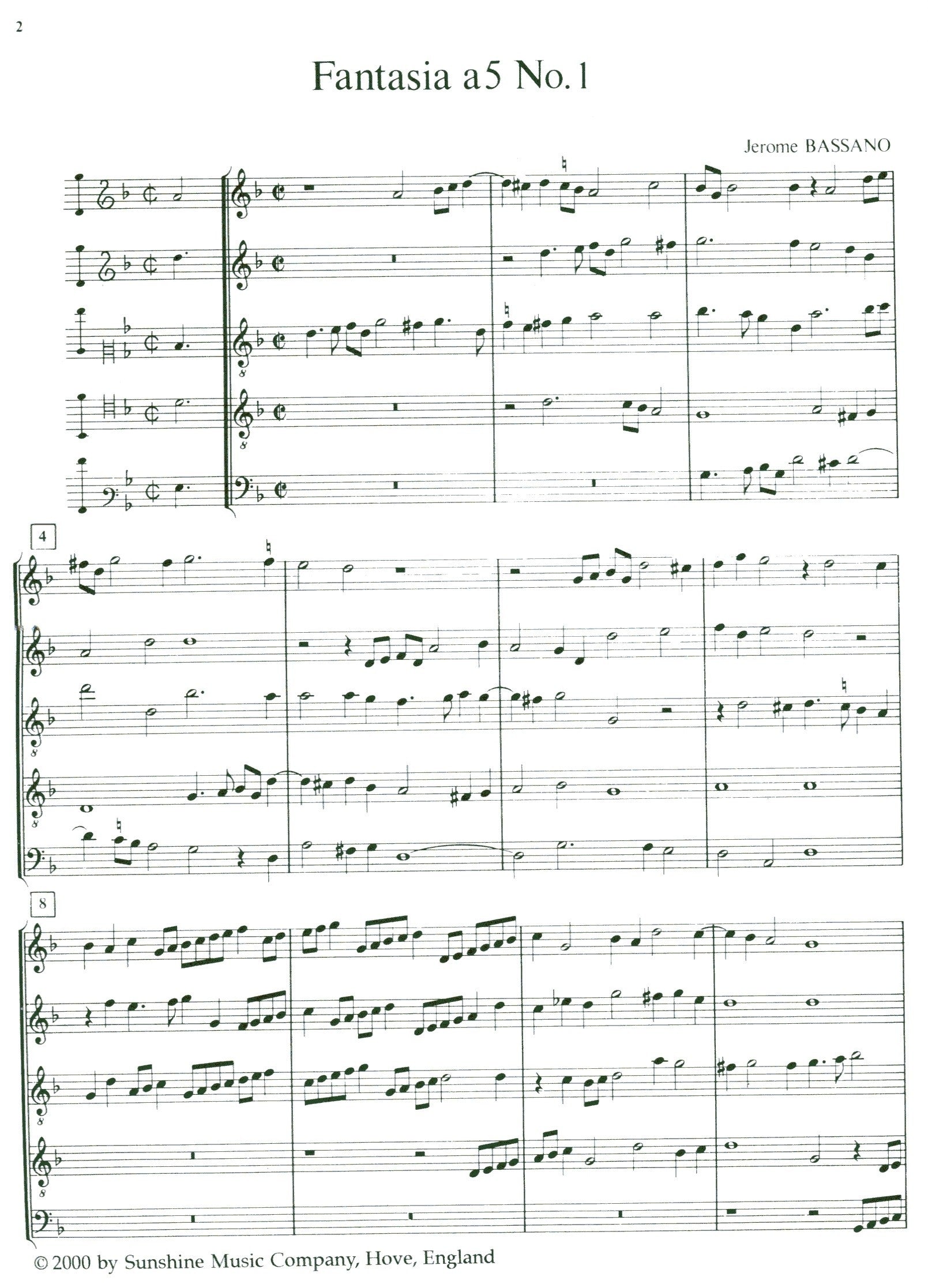 The Royal Wind Music Volume II br Four Fantasias in 5 Parts