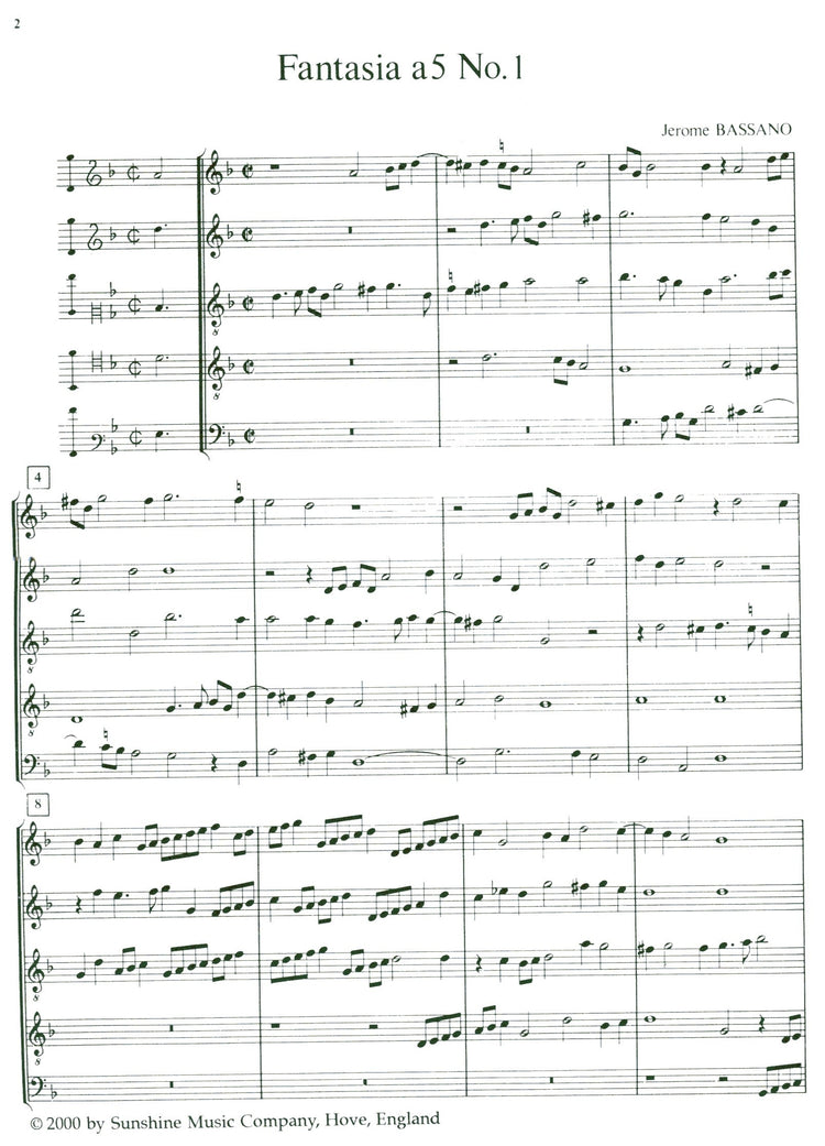 The Royal Wind Music Volume II br Four Fantasias in 5 Parts