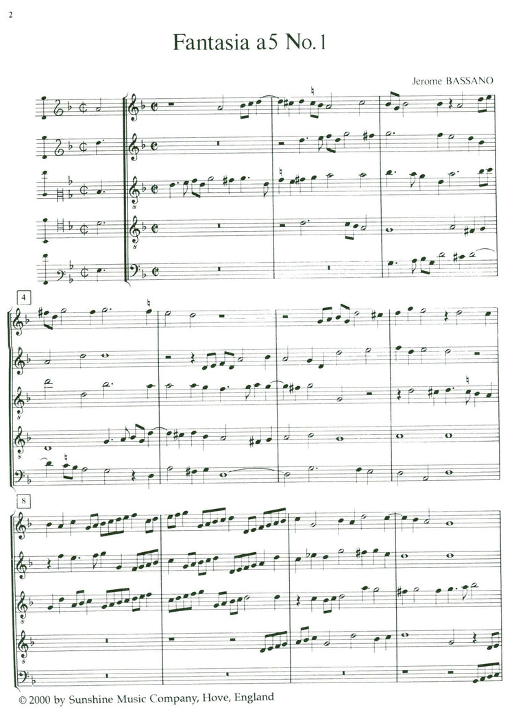 The Royal Wind Music Volume II br Four Fantasias in 5 Parts
