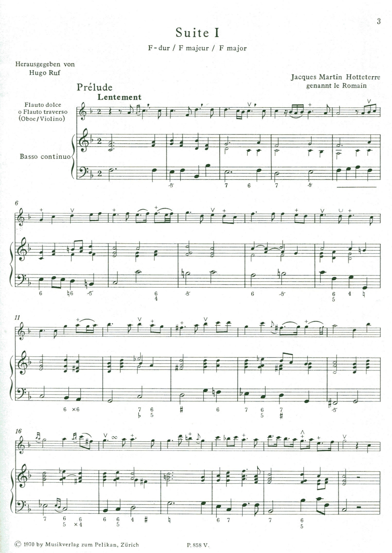 Suite I in F Major