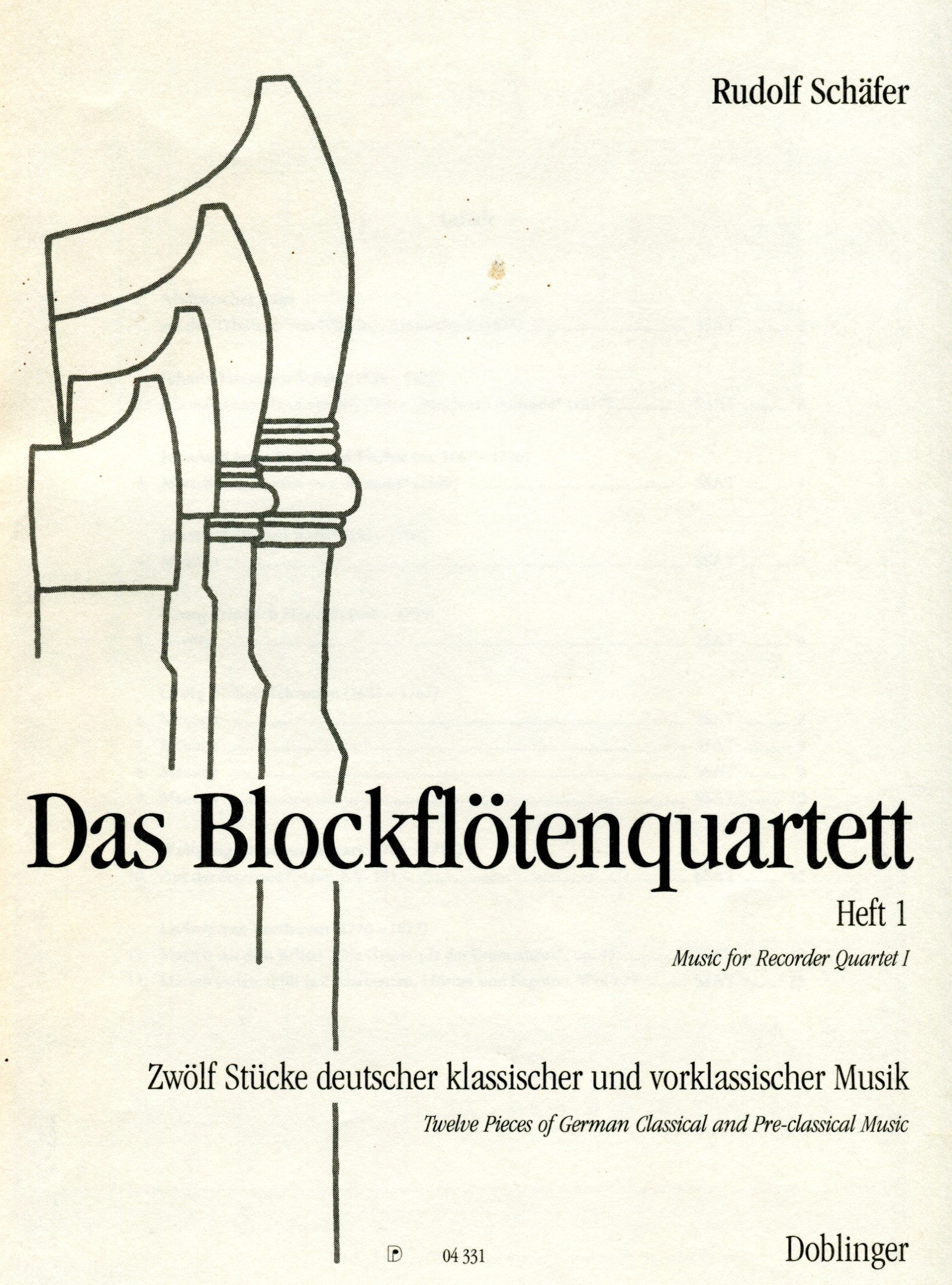 Music for Recorder Quartet I: 12 Pieces of German Classical and Pre-Classical Music