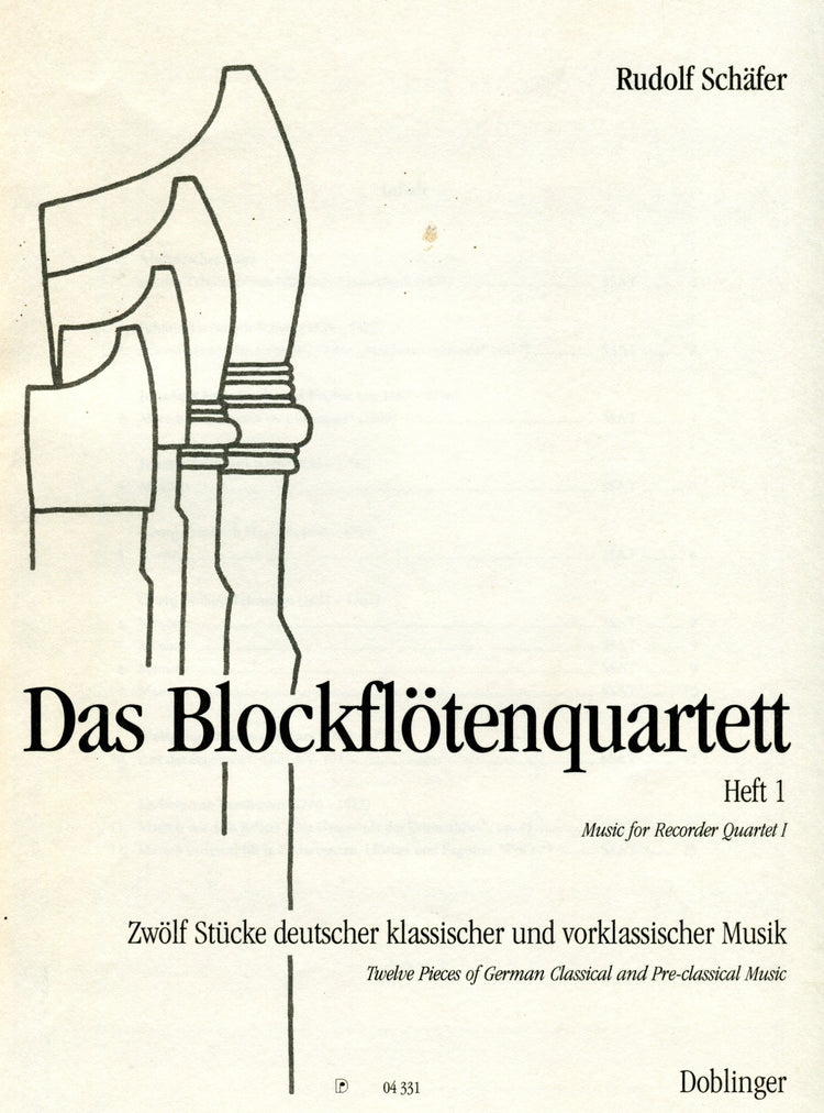 Music for Recorder Quartet I: 12 Pieces of German Classical and Pre-Classical Music