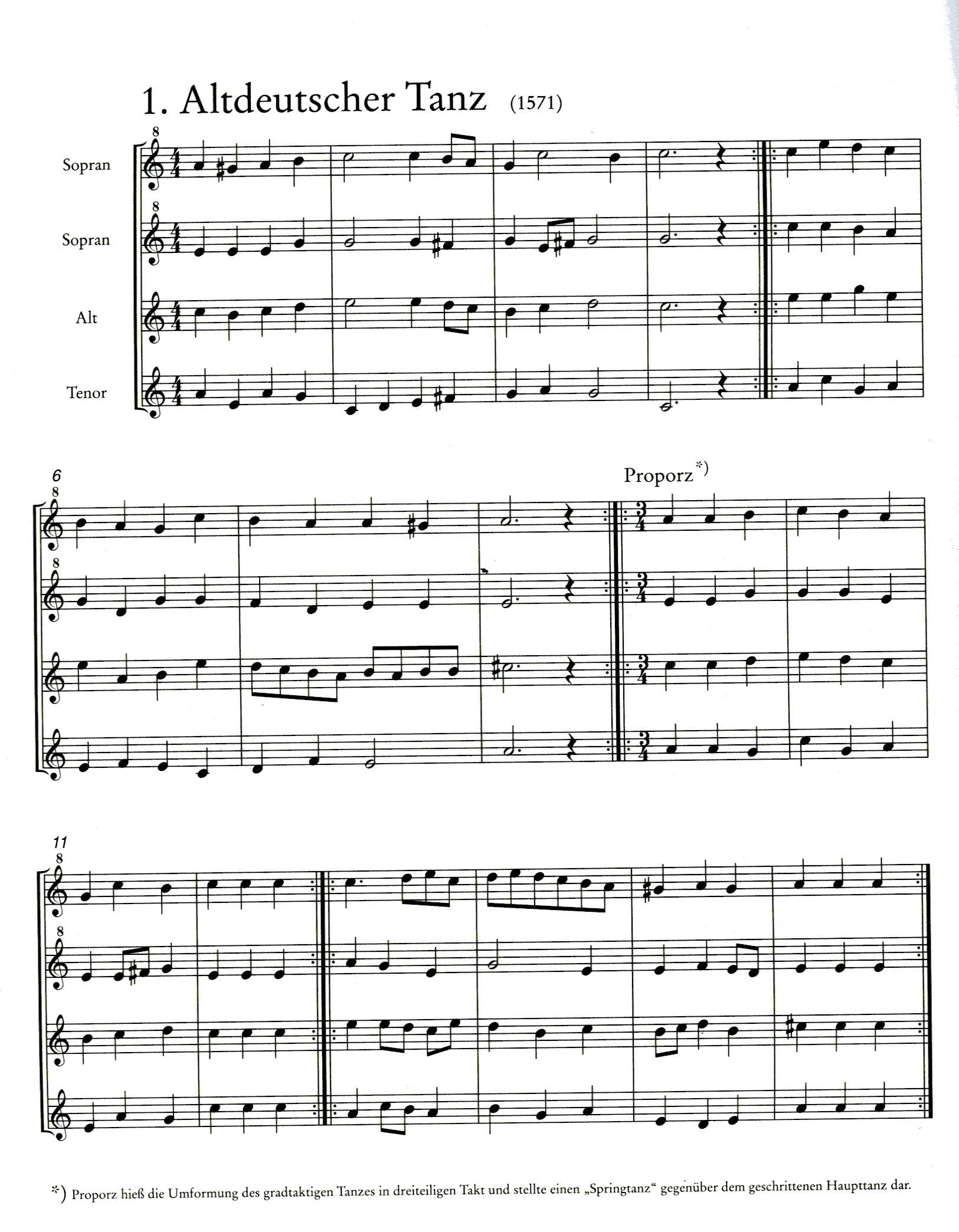 Music for Recorder Quartet I: 12 Pieces of German Classical and Pre-Classical Music