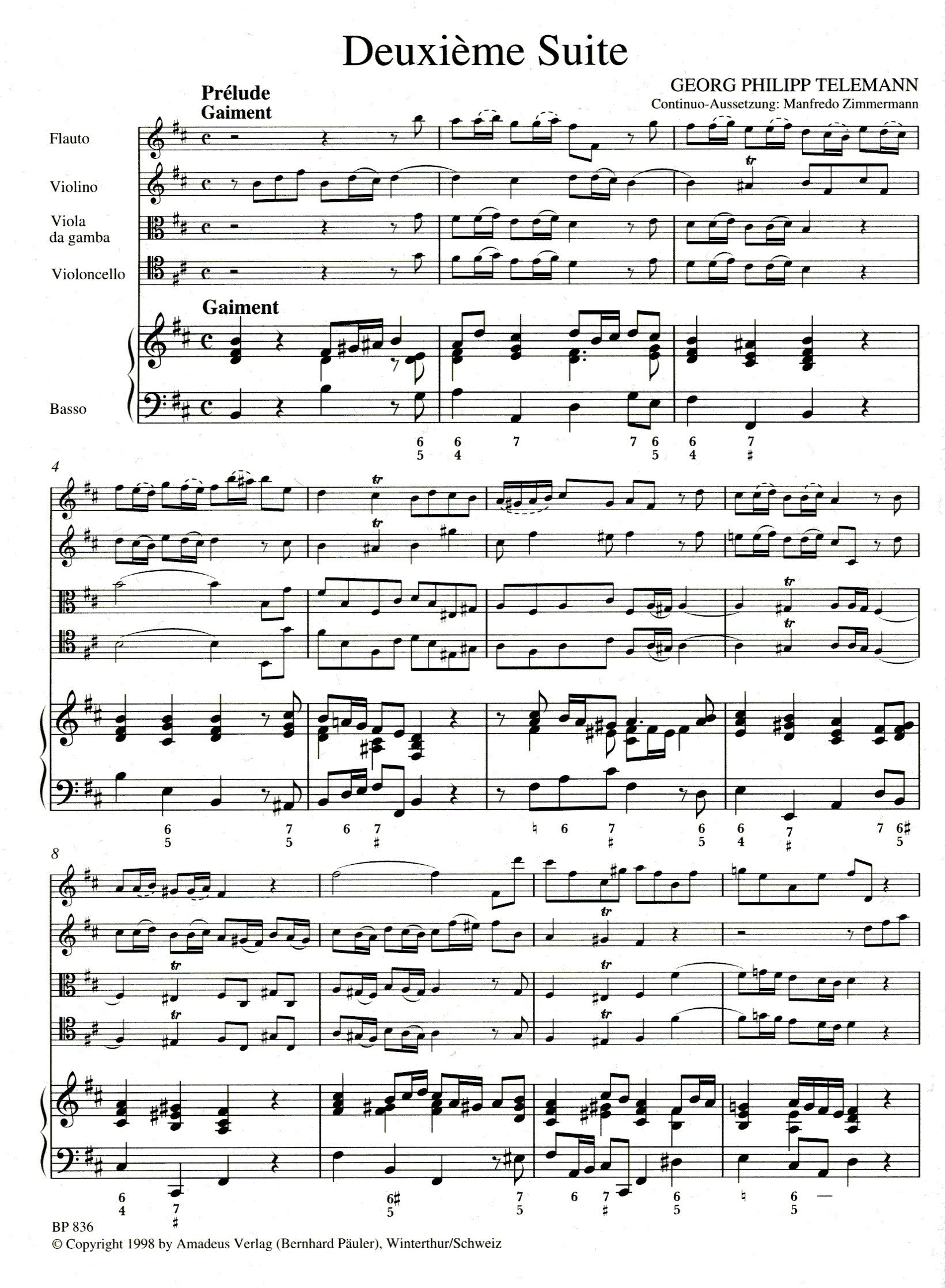 Paris Quartet no. 6 in b minor