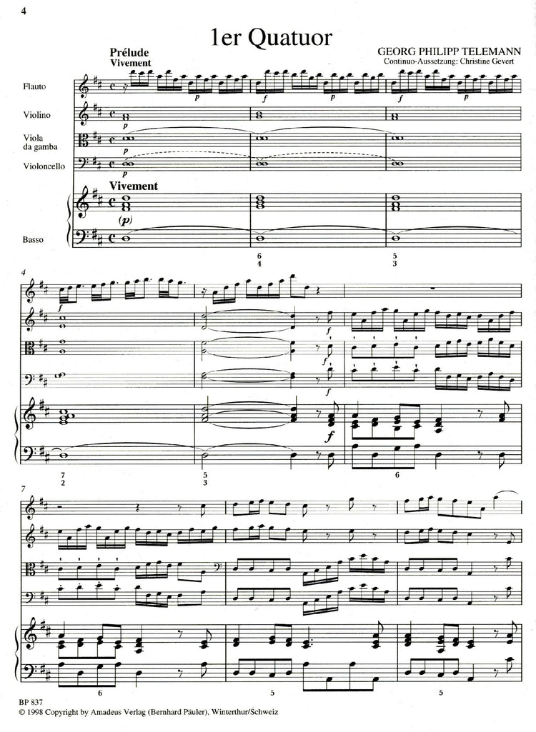 Paris Quartet no. 7 in D Major